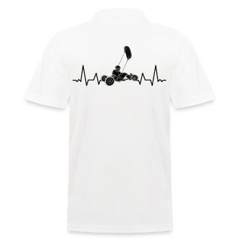 Strand-Kite Windracer Land-Kite Kite-Strandsegler - Männer Poloshirt - Weiß - Hinten - Kai (181cm)