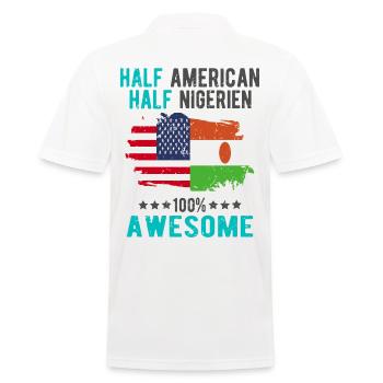 Half American Half Nigerien - Men's Polo Shirt - white - Back - Kai (181cm)