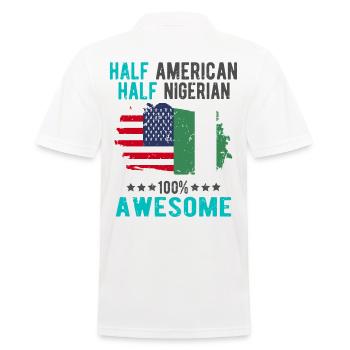 Half American Half Nigerian - Men's Polo Shirt - white - Back - Kai (181cm)