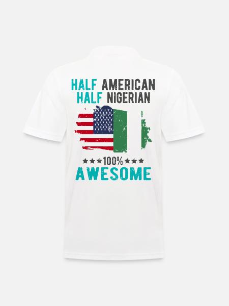 Half American Half Nigerian - Men's Polo Shirt - white