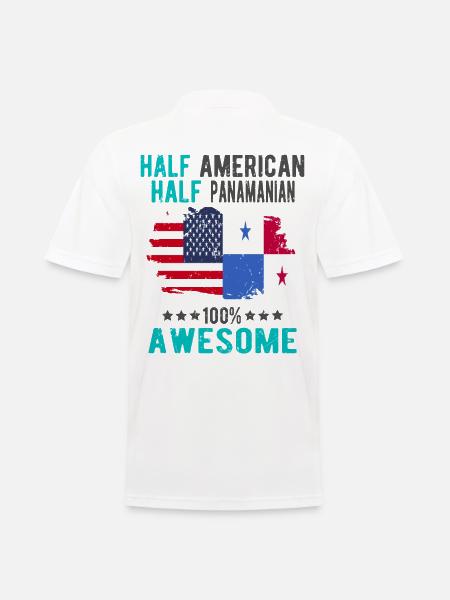 Half American Half Panamania - Men's Polo Shirt - white
