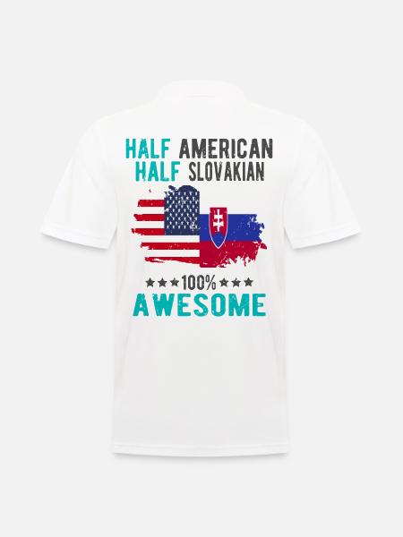 Half American Half Slovak - Men's Polo Shirt - white