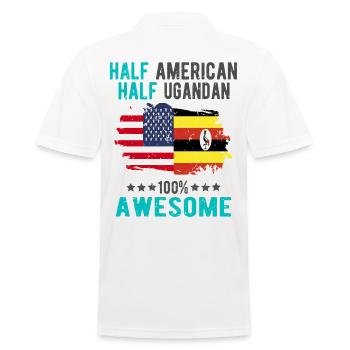 Halb Amerikaner Halb Ugander - Männer Poloshirt - Weiß - Hinten - Kai (181cm)