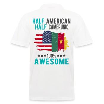 Half American Half Cameroonian - Men's Polo Shirt - white - Back - Kai (181cm)