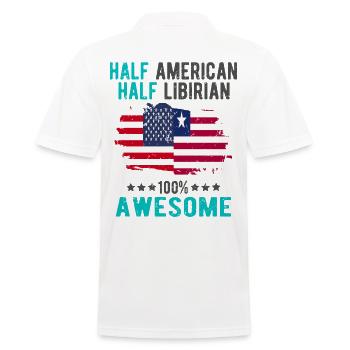 Half American Half Libyan - Men's Polo Shirt - white - Back - Kai (181cm)