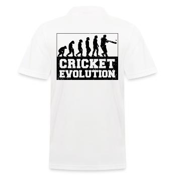 Kricketspieler Cricket-game Evolution - Männer Poloshirt - Weiß - Hinten - Kai (181cm)