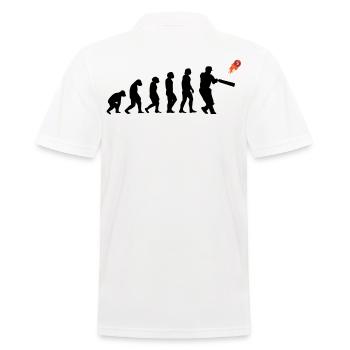 Kricketspieler Cricket-game Evolution - Männer Poloshirt - Weiß - Hinten - Kai (181cm)