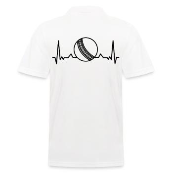 Joueur de cricket Battement de cœur de jeu de cricket - Polo Homme - blanc - Dos - Kai (181cm)