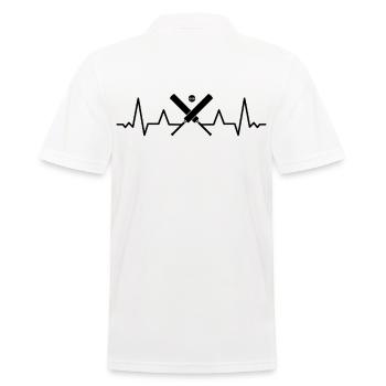 Joueur de cricket Battement de cœur de jeu de cricket - Polo Homme - blanc - Dos - Kai (181cm)
