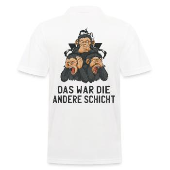 Lustige Sprüche Arbeitskollegen Das war die andere - Männer Poloshirt - Weiß - Hinten - Kai (181cm)