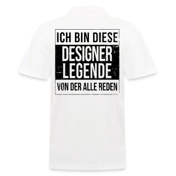 Illustrator Geburtstag geboren Legende Designer - Männer Poloshirt - Weiß - Hinten - Kai (181cm)