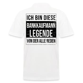 Banker Geburtstag geboren Legende Bankkaufmann - Männer Poloshirt - Weiß - Hinten - Kai (181cm)
