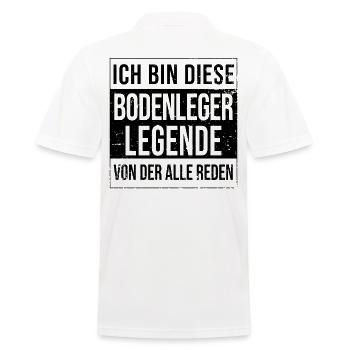Parkett-Teppich Geburtstag geboren Legende - Männer Poloshirt - Weiß - Hinten - Kai (181cm)