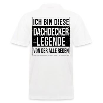 Dachdecker Geburtstag geboren Legende Handwerker - Männer Poloshirt - Weiß - Hinten - Kai (181cm)