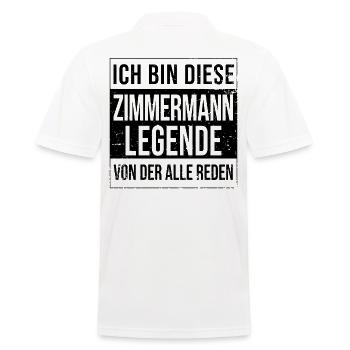 Zimmerer Geburtstag geboren Legende Zimmermann - Männer Poloshirt - Weiß - Hinten - Kai (181cm)