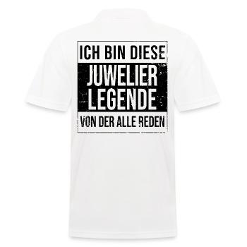 Goldschmied Geburtstag geboren Legende Juwelier - Männer Poloshirt - Weiß - Hinten - Kai (181cm)