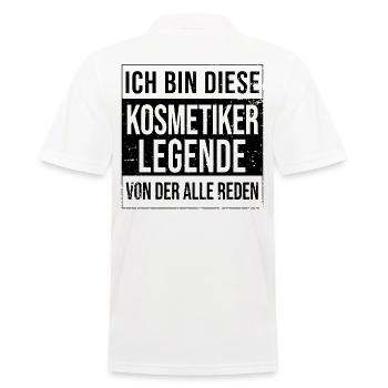 Maskenbildner Geburtstag geboren Legende - Männer Poloshirt - Weiß - Hinten - Kai (181cm)