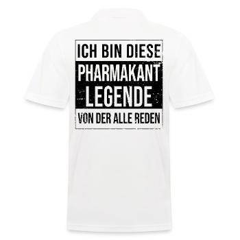 Pharmazeut Geburtstag geboren Legende Pharmakant - Männer Poloshirt - Weiß - Hinten - Kai (181cm)