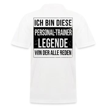 Sport Geburtstag geboren Legende Personal-Trainer - Männer Poloshirt - Weiß - Hinten - Kai (181cm)