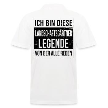 Gärtner Geburtstag geboren Legende - Männer Poloshirt - Weiß - Hinten - Kai (181cm)