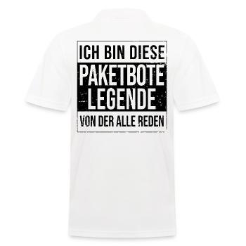 Paketfahrer Geburtstag geboren Legende Paketbote - Männer Poloshirt - Weiß - Hinten - Kai (181cm)