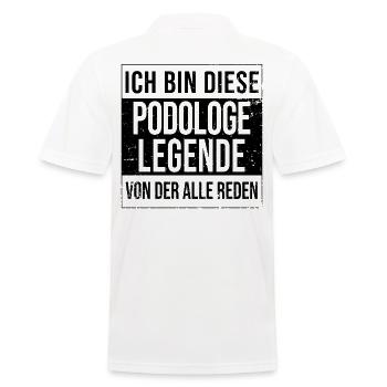 Fußpflege Geburtstag geboren Legende Podologe - Männer Poloshirt - Weiß - Hinten - Kai (181cm)