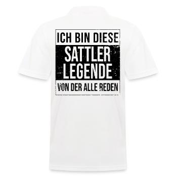 Polsterer Geburtstag geboren Legende Sattler - Männer Poloshirt - Weiß - Hinten - Kai (181cm)