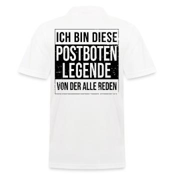 Postboten Geburtstag geboren Legende Postbote - Männer Poloshirt - Weiß - Hinten - Kai (181cm)