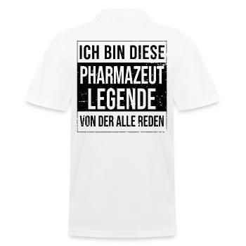 Laborant Geburtstag geboren Legende Pharmazeut - Männer Poloshirt - Weiß - Hinten - Kai (181cm)