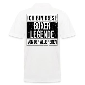 Boxer-Sport Geburtstag geboren Legende Boxen - Männer Poloshirt - Weiß - Hinten - Kai (181cm)