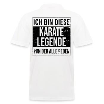 Kampfsportler Geburtstag geboren Legende Karate - Männer Poloshirt - Weiß - Hinten - Kai (181cm)