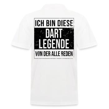 Dart-Spieler-Gamer Geburtstag geboren Legende - Männer Poloshirt - Weiß - Hinten - Kai (181cm)