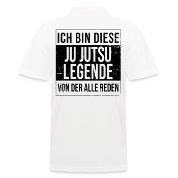 Kampfkunst Geburtstag geboren Legende Ju-Jutsu - Männer Poloshirt - Weiß - Hinten - Kai (181cm)