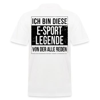 E-Sportler Gamer Geburtstag geboren Legende - Männer Poloshirt - Weiß - Hinten - Kai (181cm)