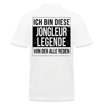 Jonglieren Akrobat-Artist geboren Legende Jongleur - Männer Poloshirt - Weiß - Hinten - Kai (181cm)