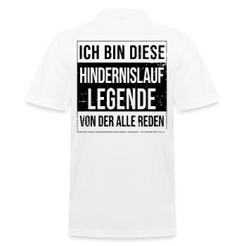 Parkour Hindernisläufer geboren Legende - Männer Poloshirt - Weiß - Hinten - Kai (181cm)