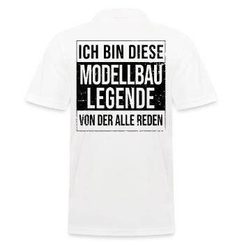 Modellbauer Geburtstag geboren Legende Modellbau - Männer Poloshirt - Weiß - Hinten - Kai (181cm)