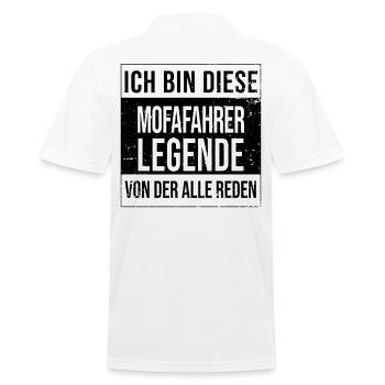 Mofa-Moped Geburtstag geboren Legende Mofafahrer - Männer Poloshirt - Weiß - Hinten - Kai (181cm)