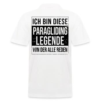 Paragleiter-Gleitschirm Geburtstag Legende - Männer Poloshirt - Weiß - Hinten - Kai (181cm)