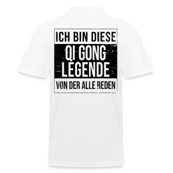 Qigong -gong Meditation geborene Legende - Männer Poloshirt - Weiß - Hinten - Kai (181cm)
