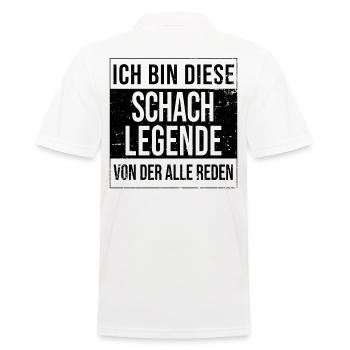 Schach-Spieler Geburtstag geboren Legende Schach - Männer Poloshirt - Weiß - Hinten - Kai (181cm)