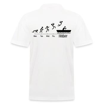 Kanu Kajak Wochenend BOOT Kanufahrer Kanufahren - Männer Poloshirt - Weiß - Hinten - Kai (181cm)