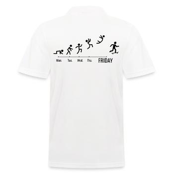 Skateboard Skater Ramp Skating Weekend - Men's Polo Shirt - white - Back - Kai (181cm)