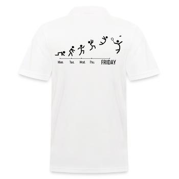 Badminton player Badminton Games game weekend - Men's Polo Shirt - white - Back - Kai (181cm)