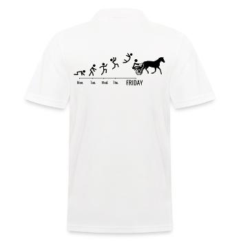 Trotting Horse Trat Racing Weekend Chevaux - Polo Homme - blanc - Dos - Kai (181cm)