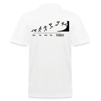 Skateboard Skater Ramp Skating Weekend - Men's Polo Shirt - white - Back - Kai (181cm)