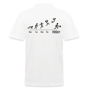 Pickleball Pickleball Bälle Wochenende Pickleball - Männer Poloshirt - Weiß - Hinten - Kai (181cm)