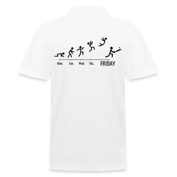 Cricketer Cricket Game Weekend - Men's Polo Shirt - white - Back - Kai (181cm)