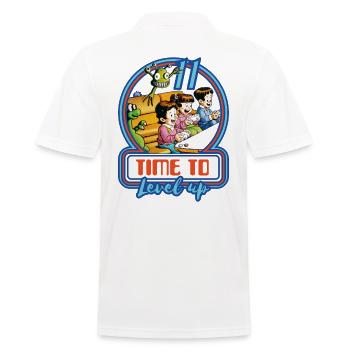 Gamer pc gaming Spielkonsolen game gamer 11 Jahre - Männer Poloshirt - Weiß - Hinten - Kai (181cm)