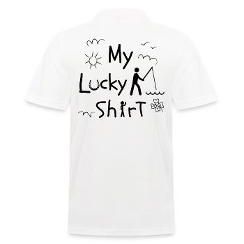 Pêche canne à pêche pêcheur drôle de pêche à la mouche - Polo Homme - blanc - Dos - Kai (181cm)